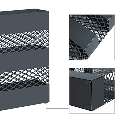 image for SONGMICS Metal Umbrella Holder, Umbrella Stand, Rectangular with Water