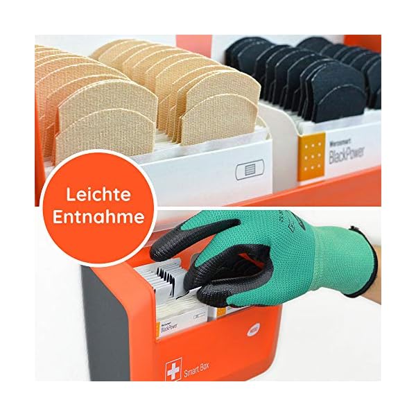 Werosmart® Pflasterspender-Einsätze Pflasterstrips 7,2 x 2,5 cm (Textil | Schwarz | Extrastark) – Bild 6