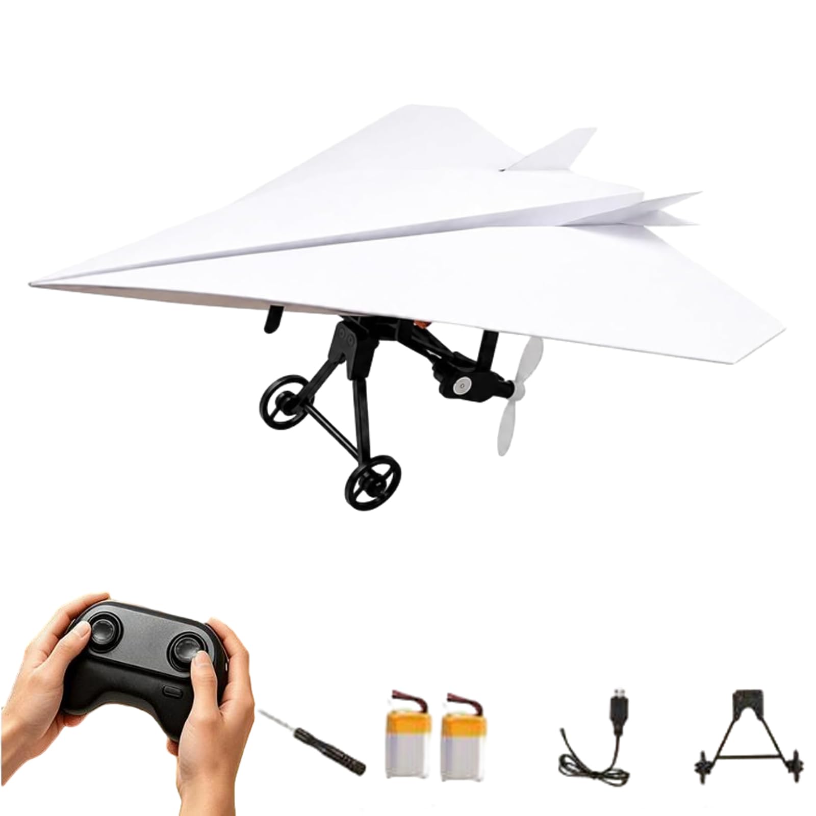 Rc paper airplane kit,remote control paper aeroplane power kit，Dual battery