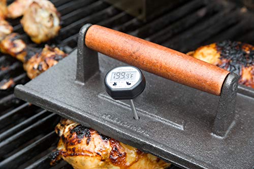 Outset Cast Iron, 5 x 9 x 2.75 inches, Rectangular Grill Press