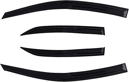 Miniatura 4 de labwork 4 viseras negras para ventana, protección solar, lluvia, viento, repuesto para Toyota Corolla 2009-2013