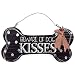 Beware of Dog Kisses Hanging Sign Media Room Theater Decoration
