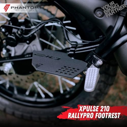 Image of Phantom Footrest For Herro X-Pullsse 210 - Heavy-Duty Rider & Pillion Foot Pegs |Anti-Slip Design |Easy Installation