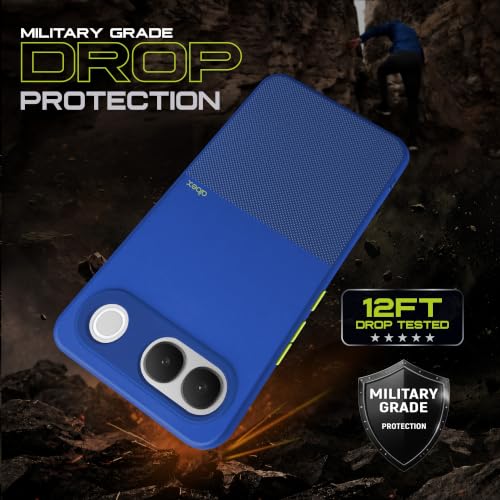 Image of AIBEX Premium Back Cover Case Compatible for Vivo S2 5G | Scratch & Drop Tested Shockproof Matte Texture Case with Soft Microfibre Lining | Slim Fit Cover Anti-Scratch - Blaue