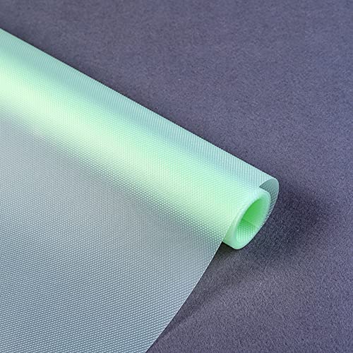 ZYFAB Transparente Cocina Alfombrilla para Cajones Antideslizante Revestimientos de estantes No Adhesiva Cubre Encimera Revestimiento del refrigerador,Verde,45 * 200cm