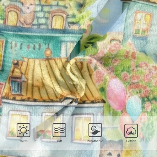 Cotton Toddler Underwear Floral Cute Cats Whimsical Houses Panties for Girl Florals Briefs Girls Undies 2t3