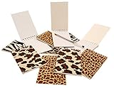 Animal Print Spiral Notepads, Furry Animal Print Memo Pads, By Dondor (Set of 12)