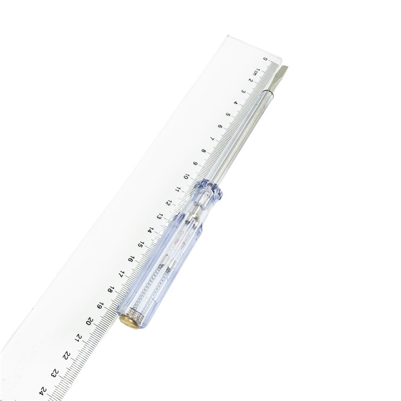 1 tournevis plat à poignée en plastique, testeur de tension CA 100-500 V, testeur d'électricité 4 x 190 mm