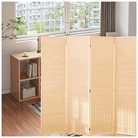 LVLDAWA 3-4-5-6-Panel Raumteiler, Tragbare Trennwand Aus Bambus Cover