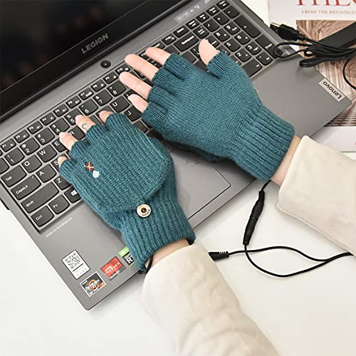 Gants chauffants USB de rechange mixtes en tricot pour l'hiver