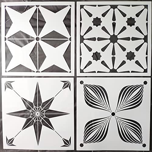 Reusable Tile Stencil 12x12 (2 Pack) Large Floor Stencils