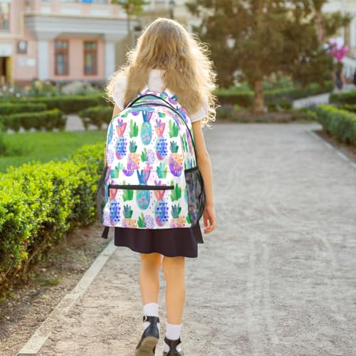 Sac à dos école imprimé ananas coloré pour lycéenne et étudiante - 6
