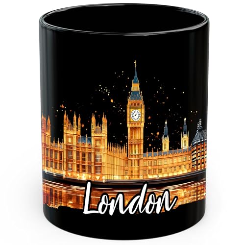 Image of London England Ceramic Coffee Mug 11oz Big Ben UK Landmark - Tea Coffee Mug with Comfortable Grip - Unique Fun Gift Cup for Office or Home - Vibrant Long-Lasting Print ID45211
