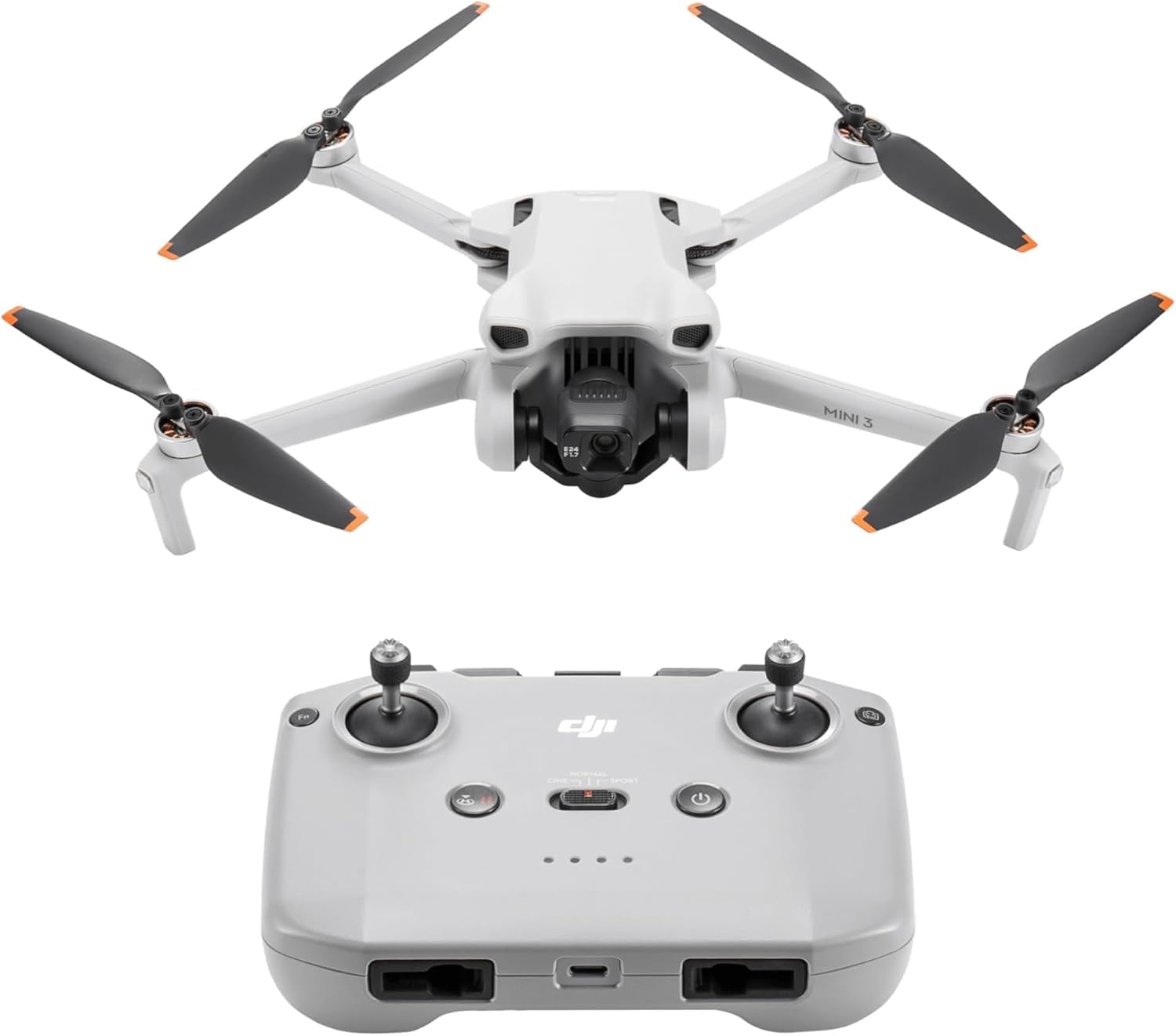 DJI Mini 3 – Dron Mini con cámara ligero y plegable con vÃdeo 4K HDR, 38 min de tiempo de vuelo, Grabación vertical y funciones inteligentes, con Mando a distancia, C0