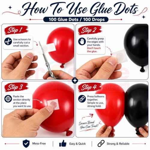 Image of Propsicle Car Theme Decoration for Birthday Kit for Boys Balloons & Banner | Car birthday decoration kit with race car foil balloons, 104 pcs red black metallic latex balloon arch for boys party decor