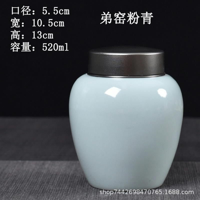 13 * 10CM 520ML Barattoli di Ceramica Beige con coperchi Barattoli ermetici in Ceramica per tè e caffè Barattolo di conservazione degli Alimenti da Cucina in Porcellana Vintage