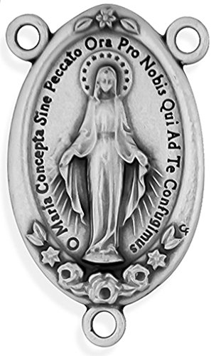 1 3/4" Large Rosary Center - Pack of 10 (Miraculous Medal) (Miraculous Medal)