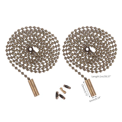 Image of 2pcs Convenient Ceiling Fan Light Pull Chain Extension Pull Chain String Extension with Connector for Ceiling Fan Light Ceiling Fan Pull Chain Extension