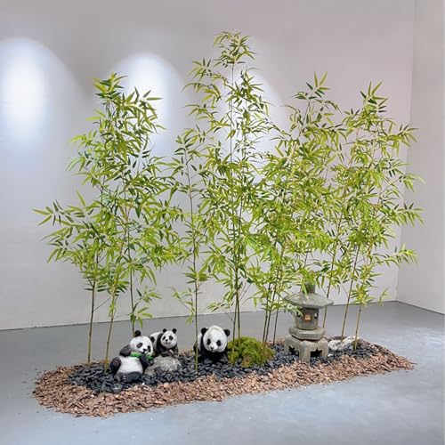 Realistische große Kunst-Bambus-Pflanze, 70 üppige Blätter, 1 m hoch, perfekter künstlicher Bambusbaum für Innen- und Außenbereich, Raumteiler, Aquarium, Restaurant, Zuhause und Büro