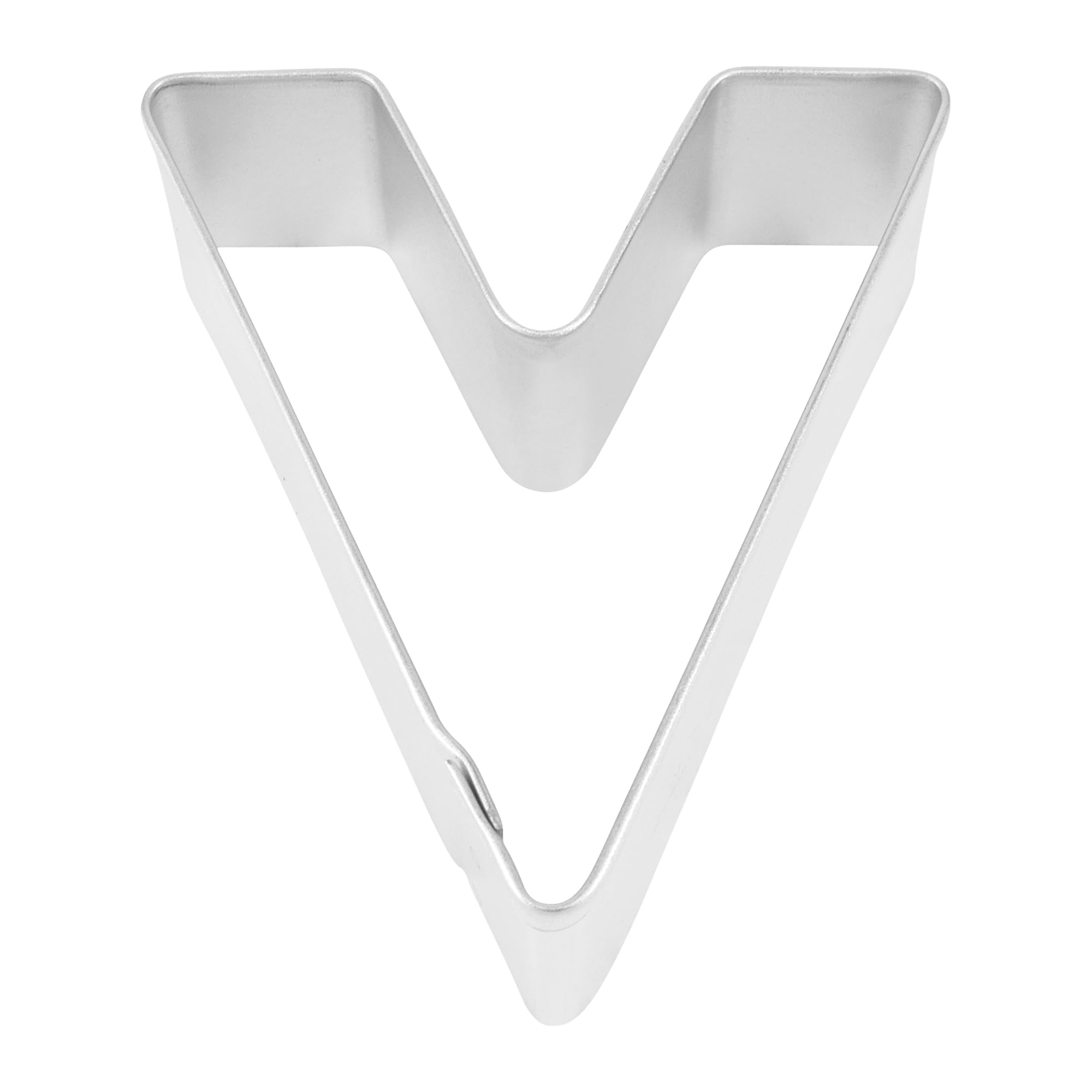 R&M Letter V Cookie Cutter in Durable, Economical, Tinplated Steel