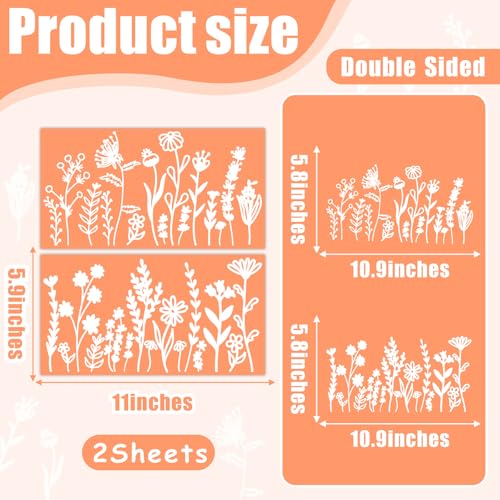 Image of Flower Car Stickers White Floral Car Decals Wildflower Cars Sticker Decorative Vehicle Window Decal Boho Bumper Sticker Small Flower Auto Window Decals for Cars Glass Windows Laptop Decor