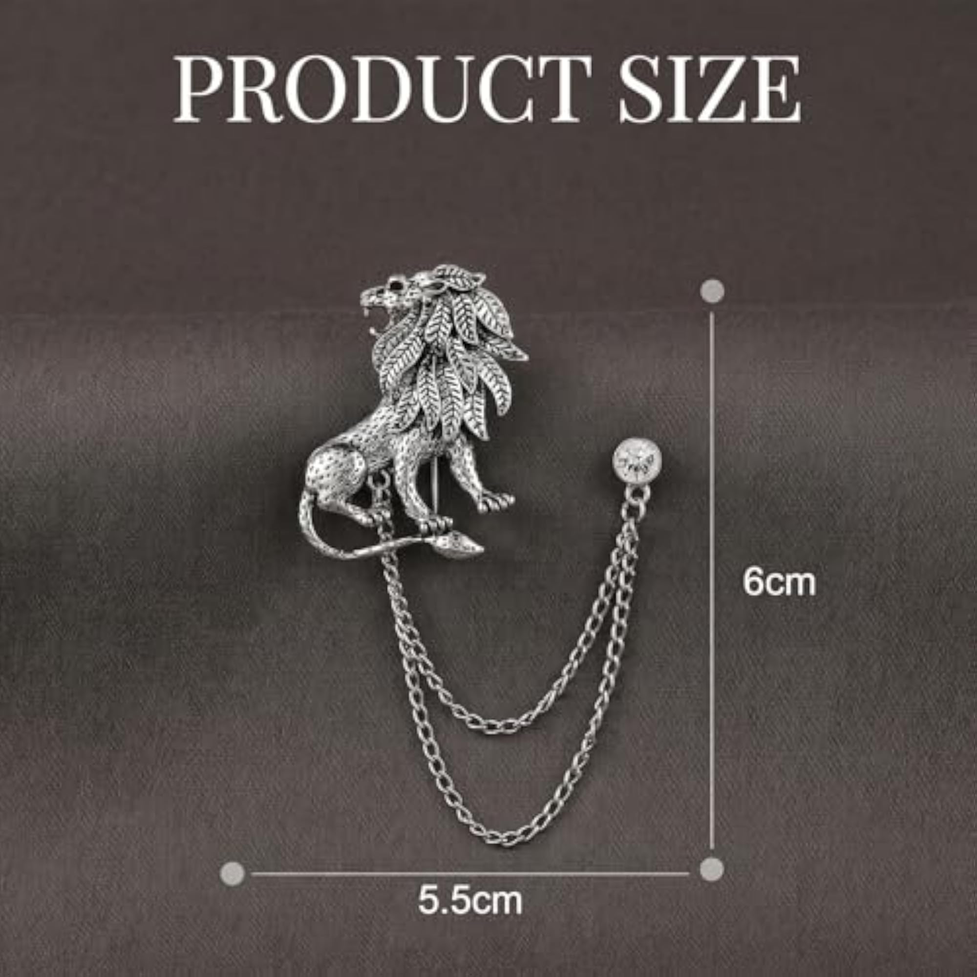 Men's & Women's Crystal Chain Tassel Lapel Pin, Elegant