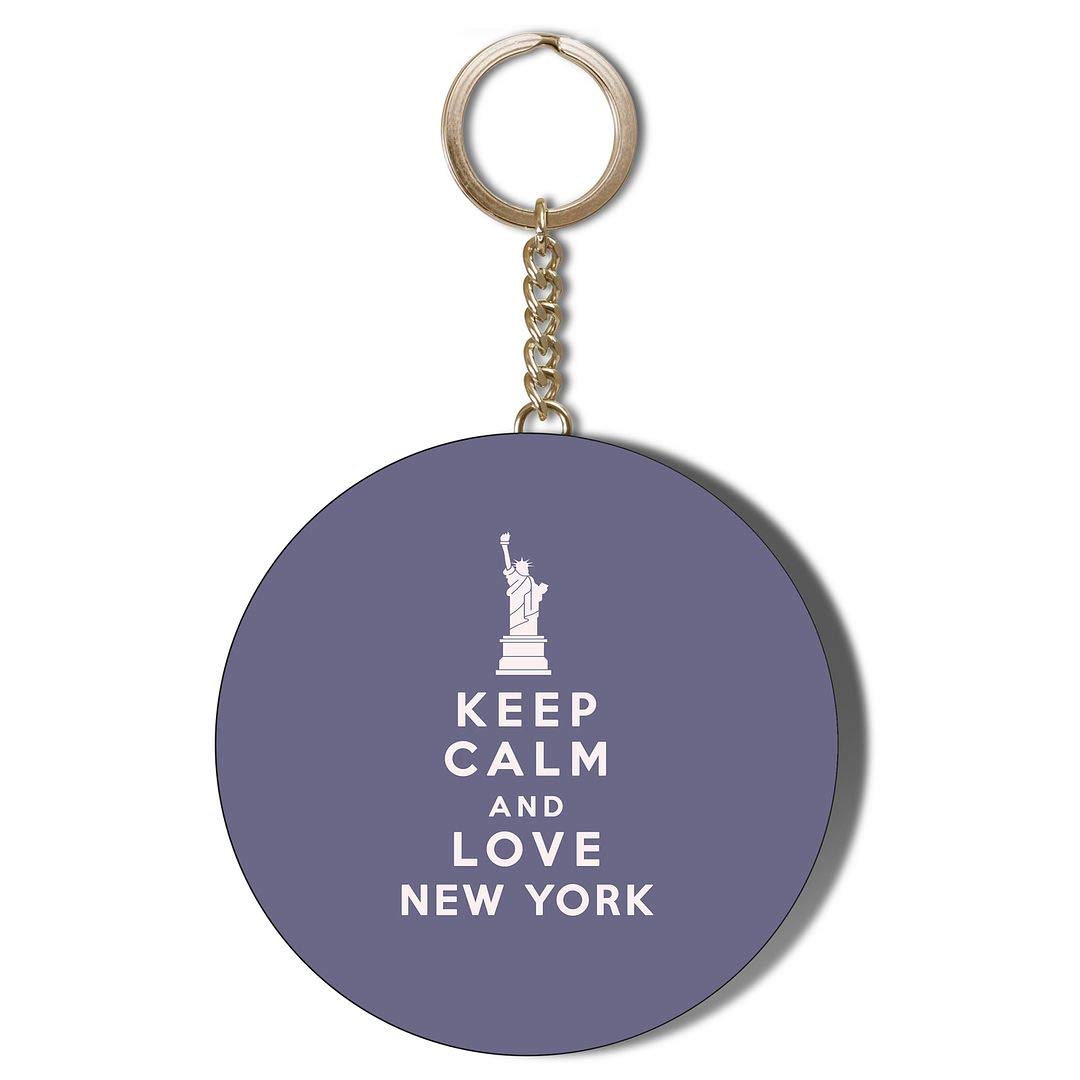 Gift Insanity White Keep Calm And Love New York 58Mm Chain Keyring Bottle Opener