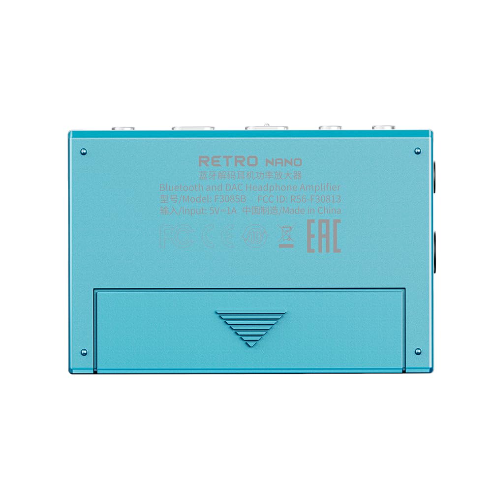 FiiO Snowsky Retro Nano Bluetooth USB DAC AMP con LDAC, aptX Adaptive, aptX LL (3.5 mm desequilibrada y Salida equilibrada de 4.4 mm) (Azul)