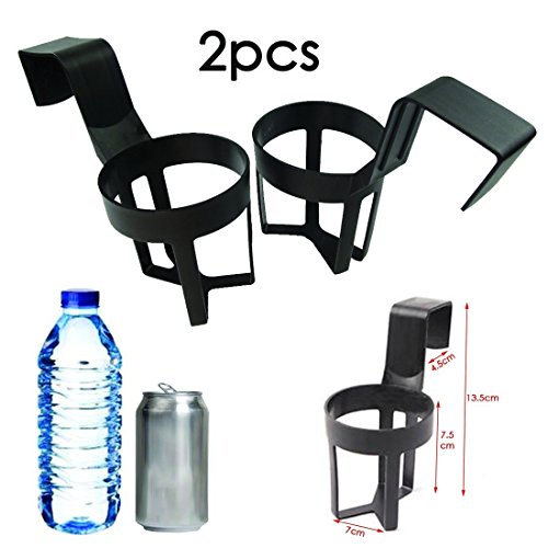 WSS  Soporte para puerta de coche o camión, color negro, 2 unidades