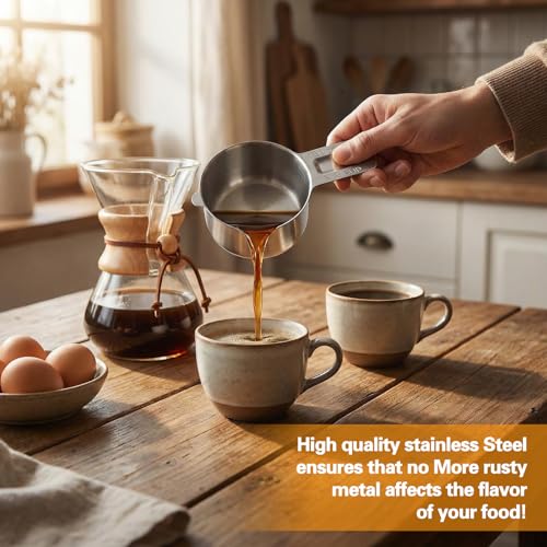 Vaso medidor 3/4 taza acero inoxidable 180 ml miniatura 5