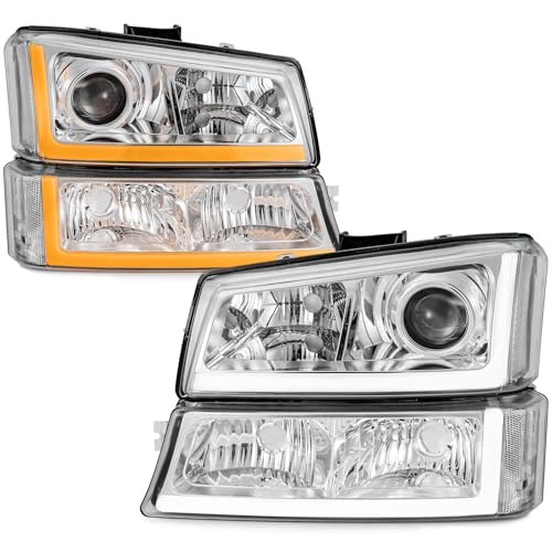Image of for 2003-2007 Chevy Silverado Headlights With DRL
