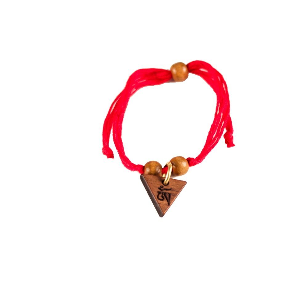 White Light Elements Power Band Teak Wood Bead with a Symbol of Power and Protection Handcrafted Red Thread Wrist Band Bracelet for Men Women Boys Girls Best Unique Thanksgiving Gift