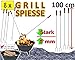 Produktbild 8 tolle extra grosse GRILLSPIESSE robuste Grillspieße für Picknickset Picknick-Grill Campingkocher & Campinggrills als Würstchenhalter Würstchenzange Wurstzange (Achtung kein Teleskop, sondern feste (stabile) Form aus gedrehtem Stahl) ideal für Camping, Freizeit, Grillfest, Gartenparty, Geburtstag, Outdoor,Feuerschale, Feuerkörbe, Picknickgrill, Picknick-Grills, Gartenöfen, Grillkamin, Gartenkamine und Raclette usw.
