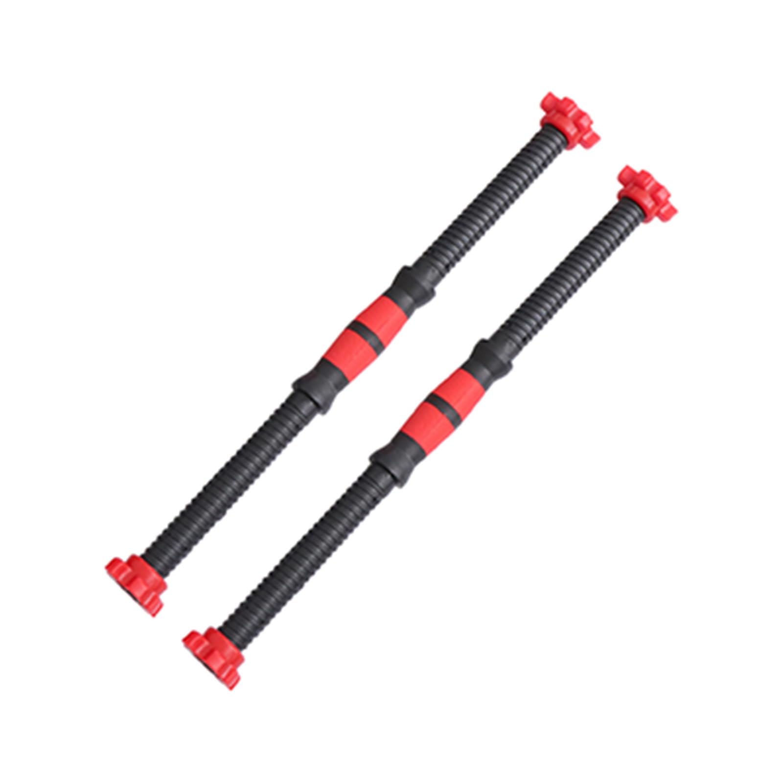 Ciieeo Barra Manubri da 50 CM in e Plastica, Set 2 Collari Spinlock, Adatta per Allenamento Addominali e Schiena in Palestra, Colore Casuale