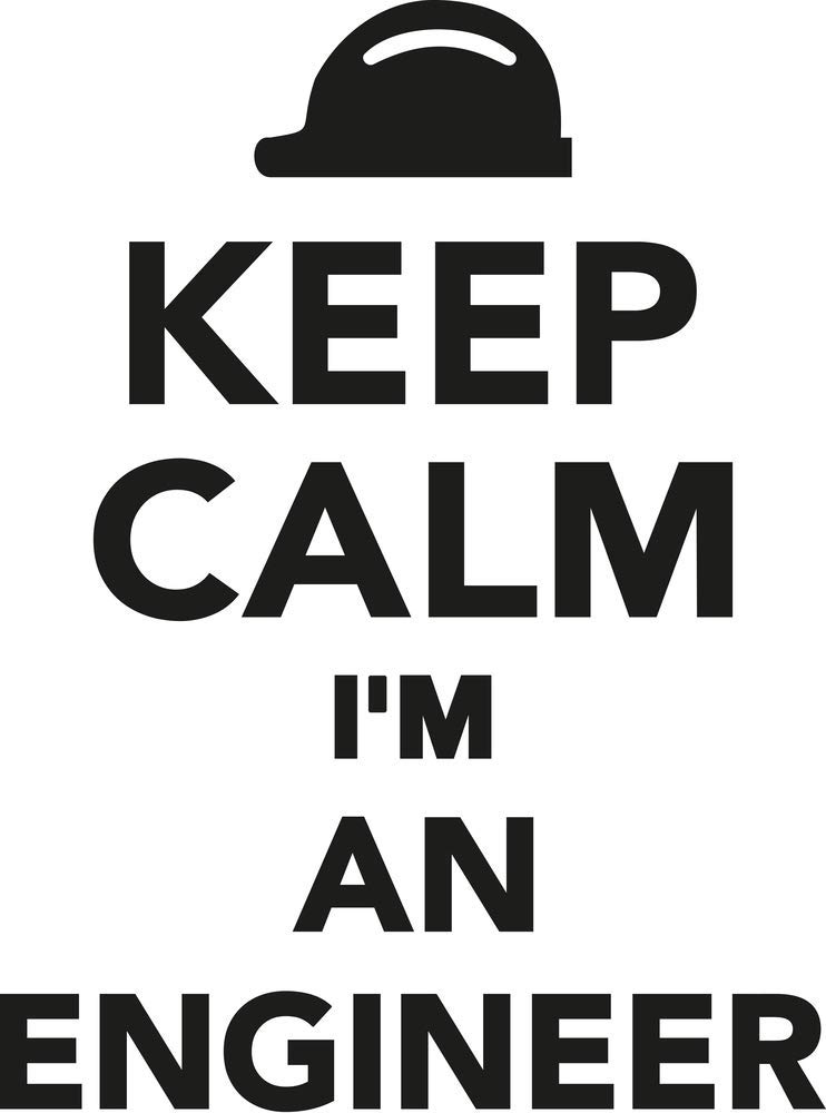 5 Ace Keep Calm I'm an Engineer Inspirational Motivational Self-adhesive Poster (Paper; Multicolour)