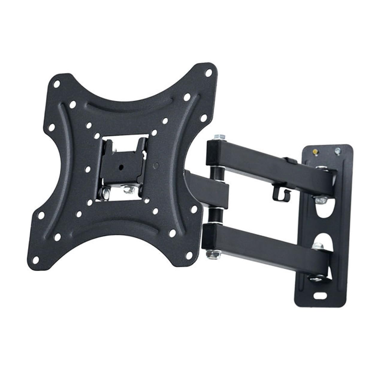 Staffa Tv Lcd 23-42 Pollici in Acciaio Regolabile e Rotante | Modello Nero, per Tv LED Lcd Domestiche, con Livella Integrata, Supporto a Parete per Schermi 26-42