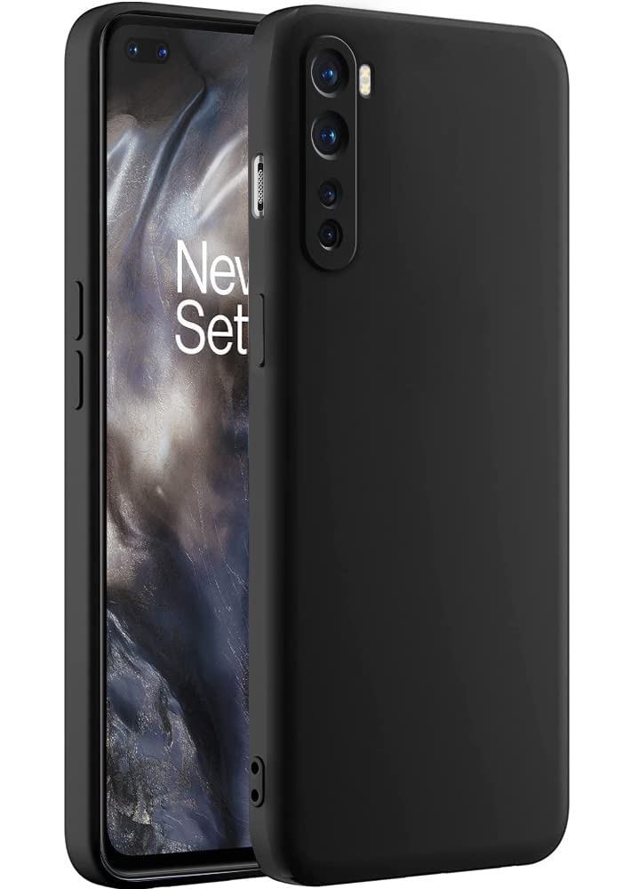 Amozo Back Cover for OnePlus NORD (Silicone_Black)