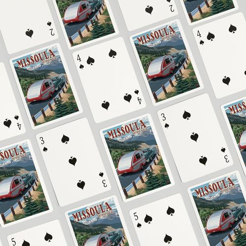 Lantern Press Baraja Poker Missoula Montana Retro miniatura 4