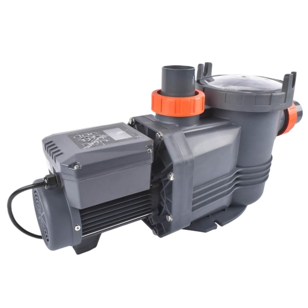 Pompa per piscina a velocità variabile con timer programmabile e copertura antipioggia rimovibile compatibile con AP01 1.8