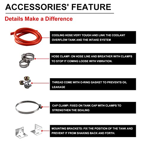 image for RYANSTAR RACING RYANSTAR Universal car Radiator Coolant Tank 800ml Coo