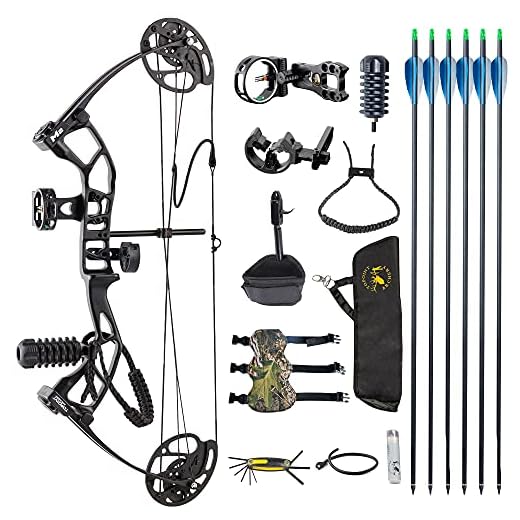 TOPOINT ARCHERY M2 Junior Compound Bow Set Beginners,Youth&Kids Bow Women Bow 17"-27" Draw Length,10-40Lbs Draw Weight,290fps IBO, Limbs Made in USA,Bow Only 2.54lbs,Lightweight Design (Black)
