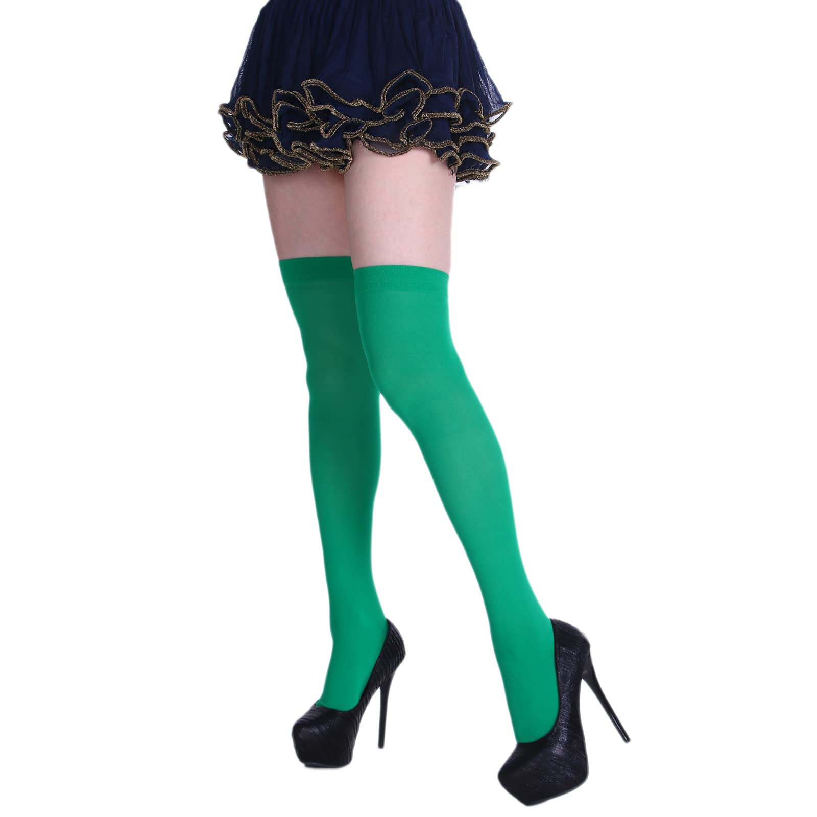 Maxtonser Extra Long Socks Thigh High Tube Cotton Socks Extra Long Boot Stockings for Women Color Over Knee Stockings
