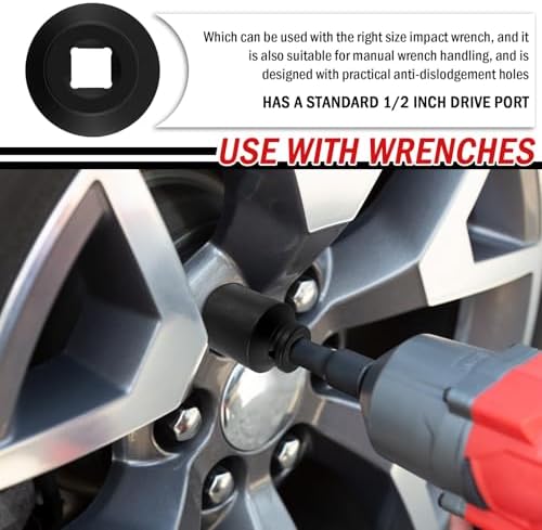 Car 32mm Socket 1/2 Drive Port,6-Point Car 32mm Impact Sockets for Dismantling Cars Axle Nuts with Radius Corner Design,Deep Cars Axle Nut Socket Automotive Tools — view 5