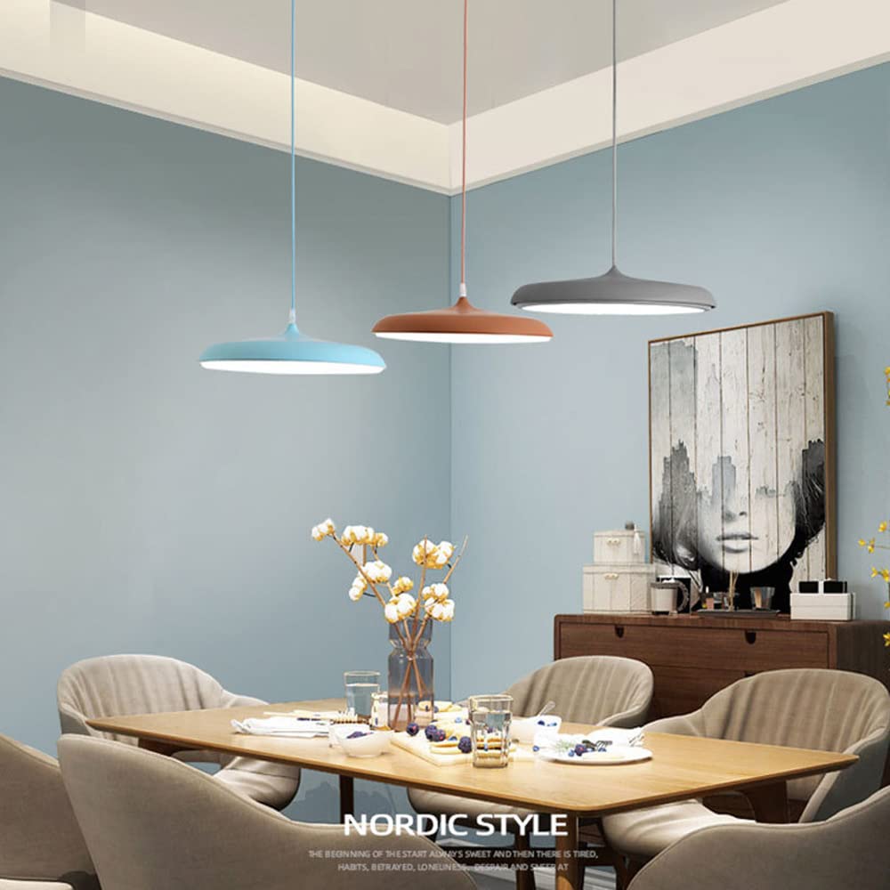 Jadssox Nordycka lampa wisząca LED Okrągła metalowa mini żyrandolowa lampa sufitowa, nowoczesna oprawa oświetleniowa wyspy kuchennej 24 W, lampy wiszące 12 W do jadalni Sypialnia Nocna kawiarnia Bar,