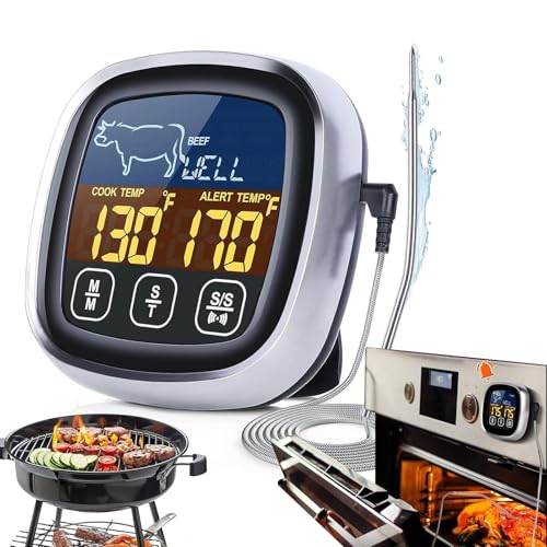 Termómetro de carne – Instrumento de medición digital | Termómetro impermeable para barbacoa, horno, barbacoa, hogar, carne, pollo asado, medición rápida de temperatura, aguja para barbacoa