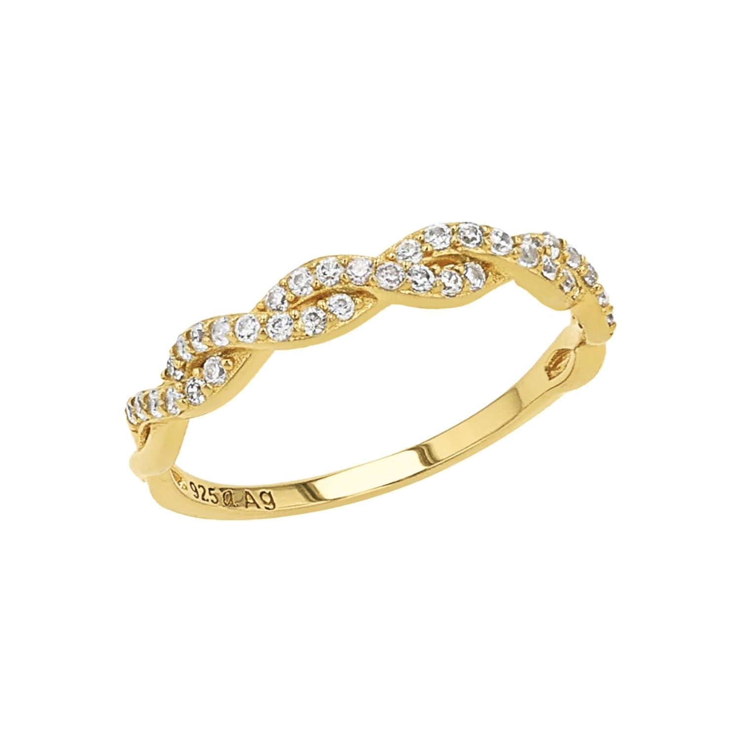 Amor Ring 925 Sterling Silber Damen Ringe, mit Zirkonia synth., Weiß, Kommt in Schmuck Geschenk Box, 2037346