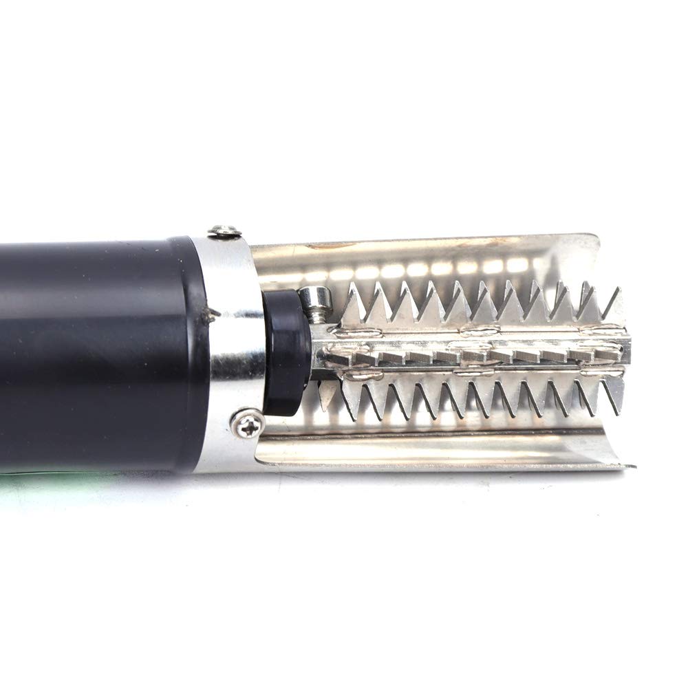 Futchoy Salpicadero eléctrico de acero inoxidable eléctrico para peces, removedor automático de escamas de pescado, resistente al agua, recargable