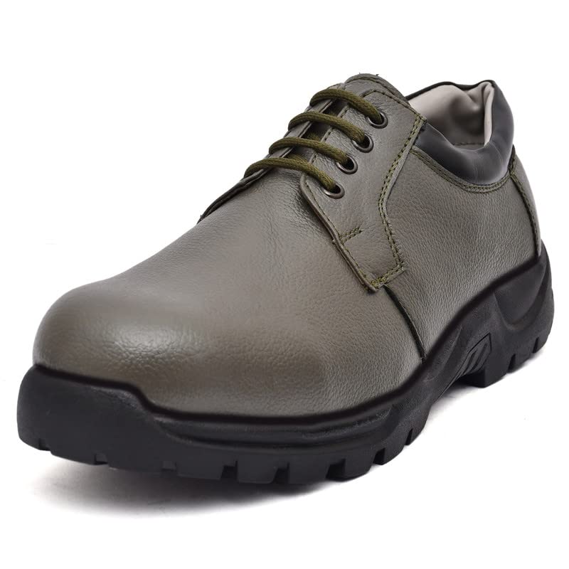 PILLAA Green Genuine Leather Steel Toe Industrial Safety Shoes for Men - 11 UK (B0BRNMT6J1) Amazon Price History, Amazon Price Tracker