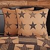 VHC Brands Teton Star Quilted Euro Sham 26×26 Country Patchwork Design Navy and Tan