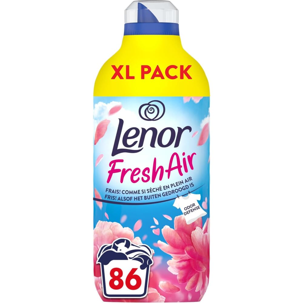6er Pack - Lenor Weichspüler Fresh Air – Flower Blossom – 86 Wäschen / 1204 ml